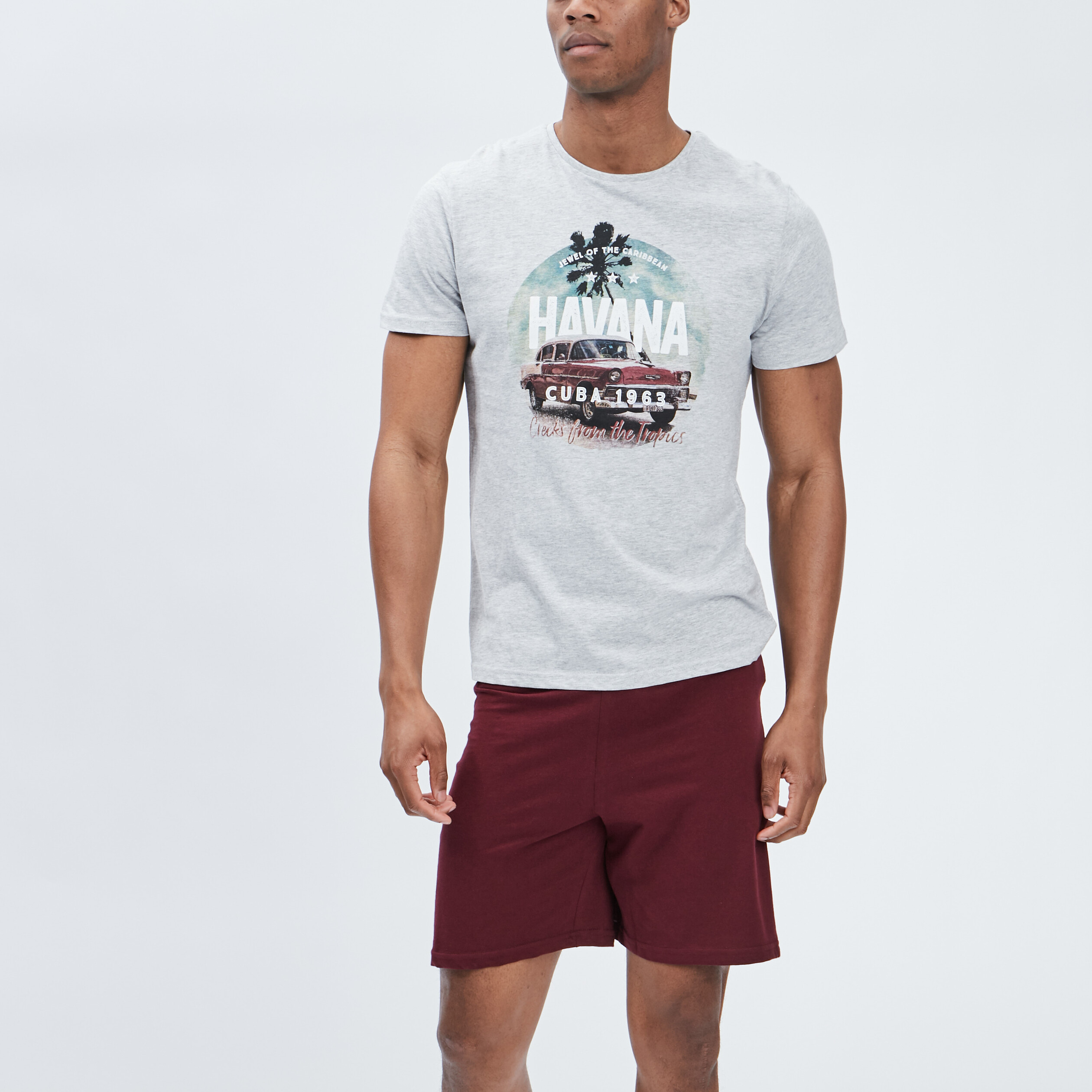 Ensemble pyjama Creeks gris homme | La Halle