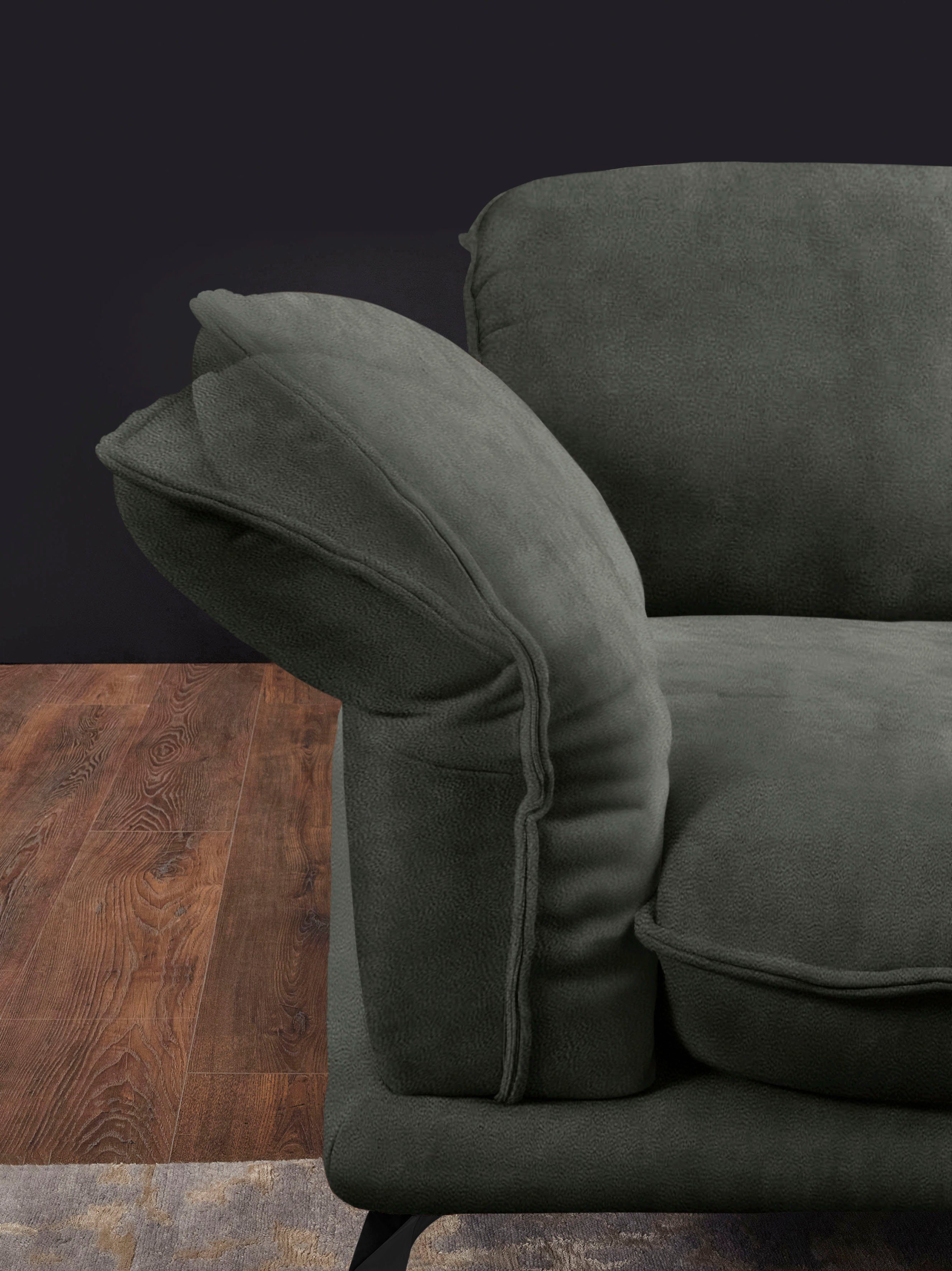 W.SCHILLIG Ecksofa sherry, Kopfstützenverstellung, Metallfüße in Schwarz, Breite 302 cm