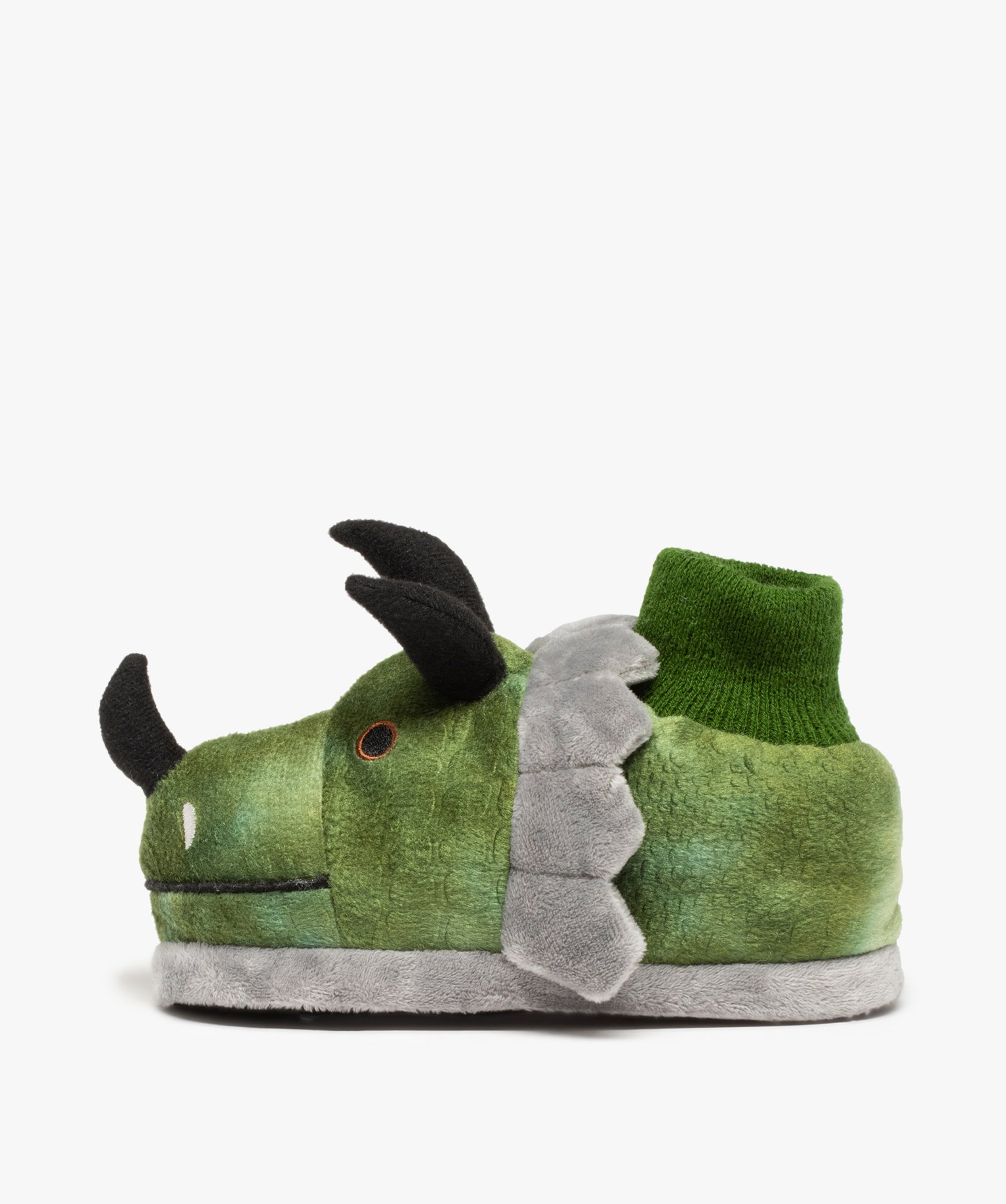 Chaussons Garçon en volume dinosaure tricératops vert | GEMO