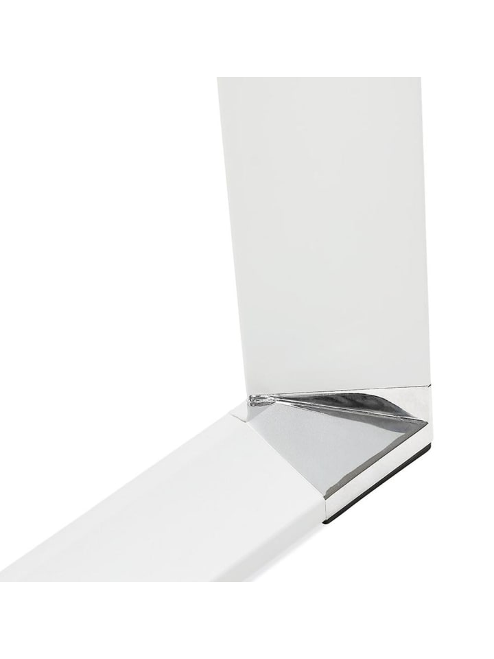KADIMA DESIGN Schreibtisch 160x80 cm robust modern, Melaminholz & Metall in Braun-Weiß günstig kaufen
