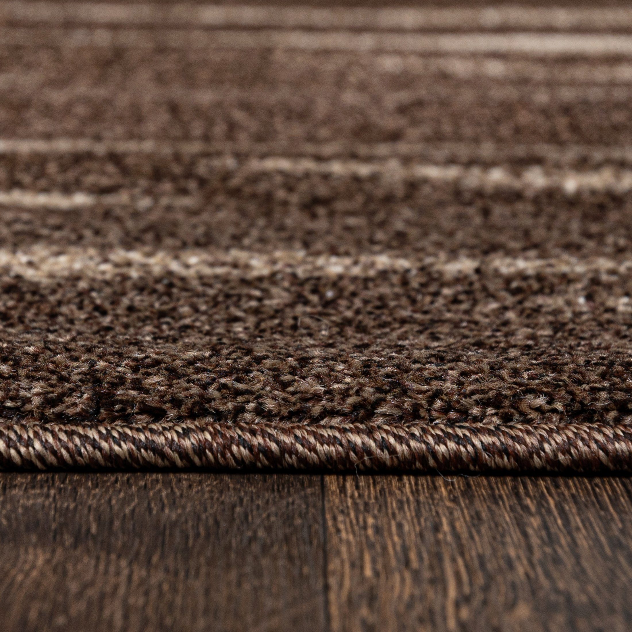 Läufer Läufer Flurläufer Modern für Vorzimmer, Küche - Braun, Mazovia, 90 x 100 cm, Kurzflor, Meterware, Höhe 10 mm, Kurzflor - niedrige Florhöhe