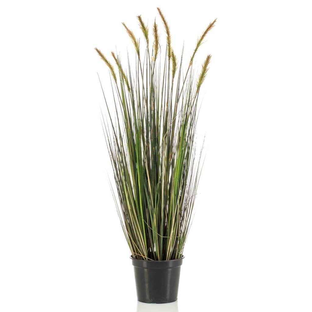 Kunstrasen Künstliches Fuchsschwanzgras im Topf 90 cm, Emerald, Höhe: 90 mm