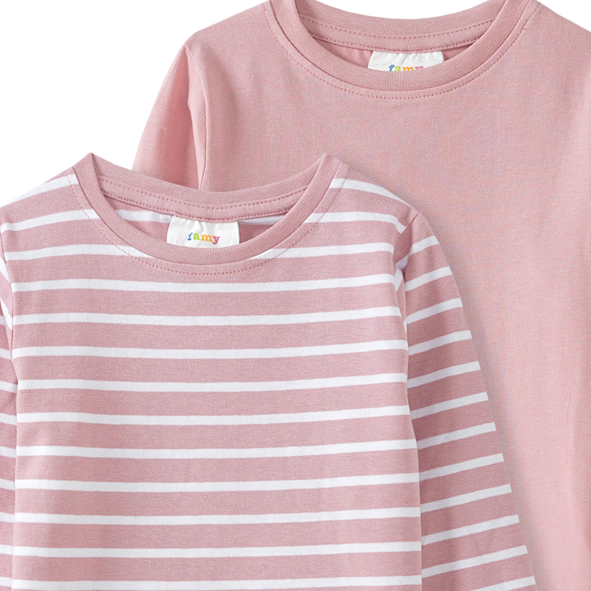 2 Mädchen Langarmshirts im Set