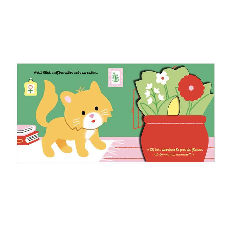 Livre Petit Doux, Flaps & matières, Je suis là, mon petit chat ! - Fleurus