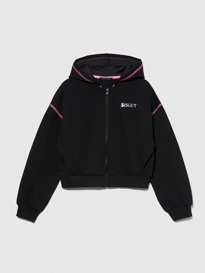 Sisley Sweatjacke in Schwarz günstig kaufen