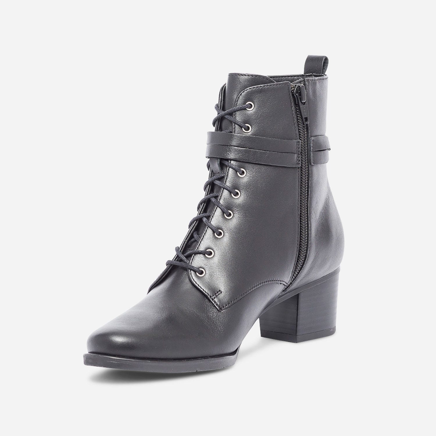 Bottine ERAM FLEX noire en cuir
