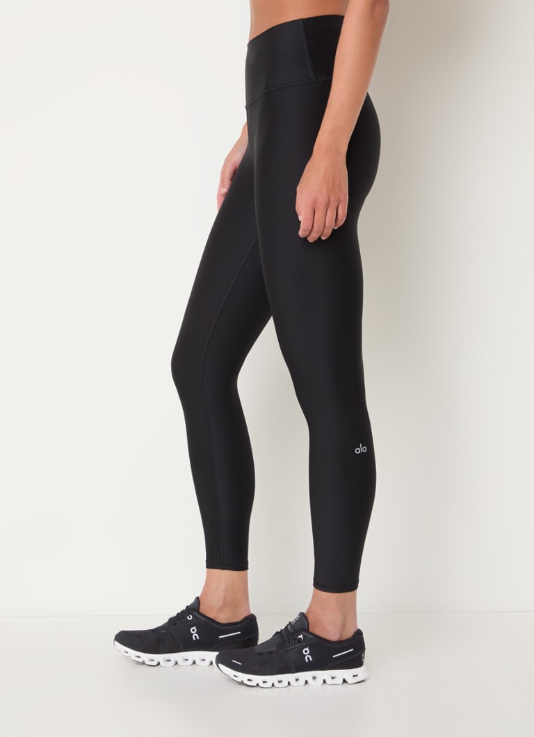 Leggings da yoga a vita alta e lunghezza corta con logo Alo Yoga