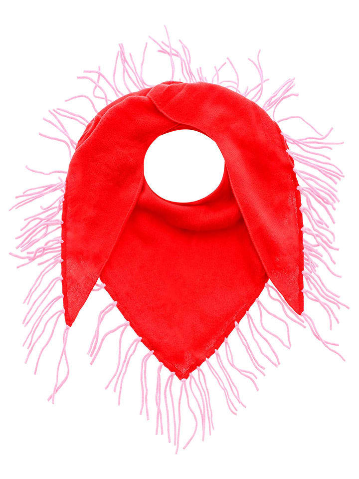 Zwillingsherz Kaschmir-Dreieckstuch in Rot - (L)160 x (B)65 cm günstig kaufen onesize