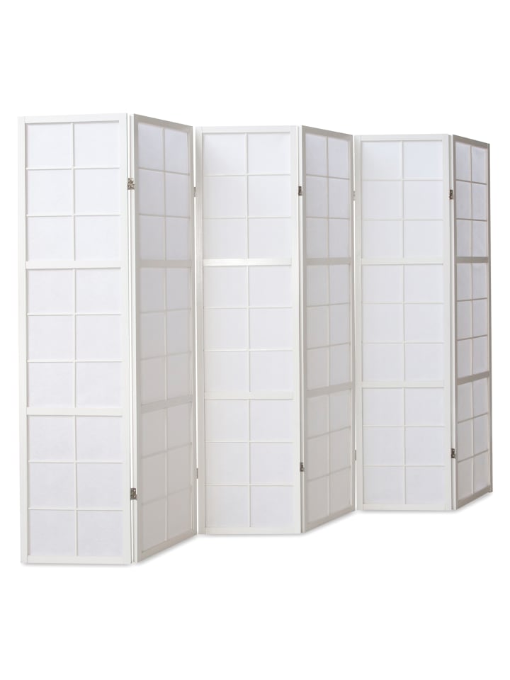 Homestyle4u 6-tlg. Paravent Shoji in Weiß 264x175 cm günstig kaufen onesize
