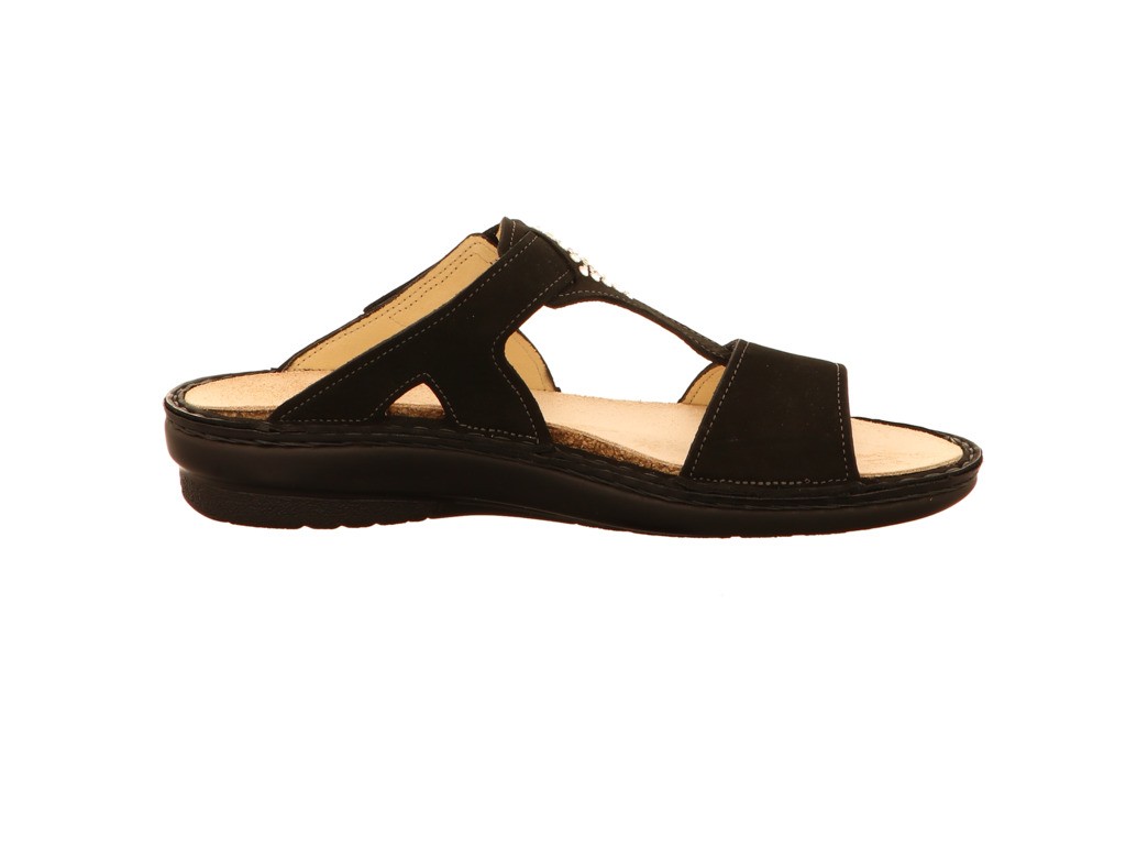 FINN COMFORT Pantoletten schwarz Finn Verin schwarz Nubuk