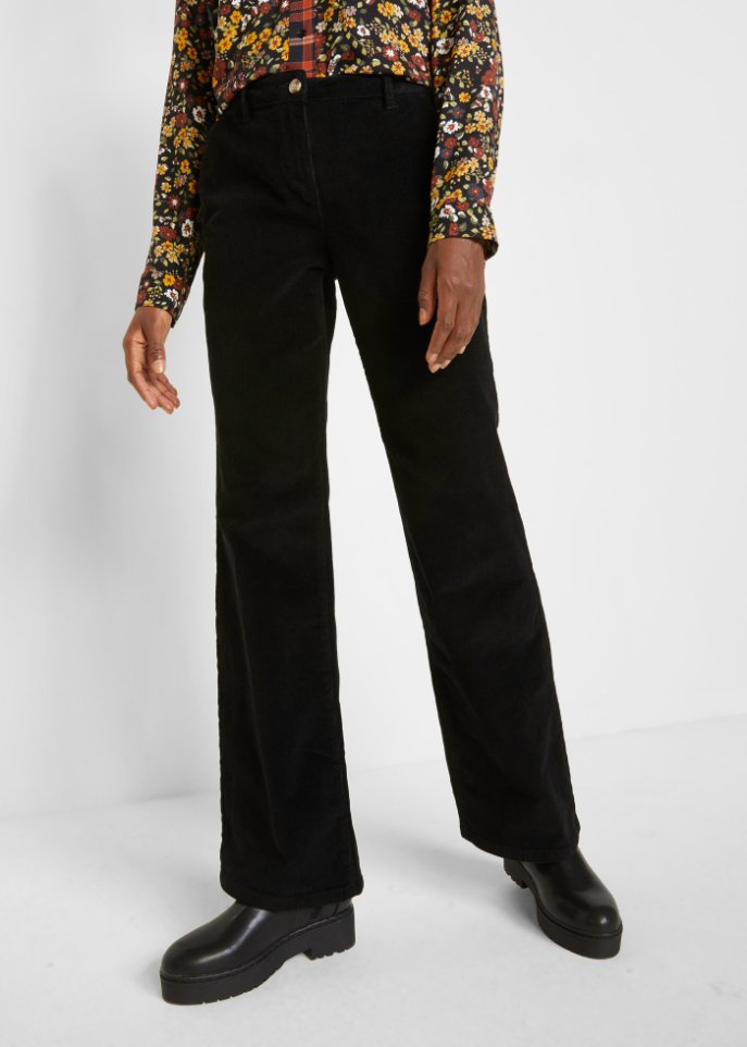 Cordhose mit weitem Bein