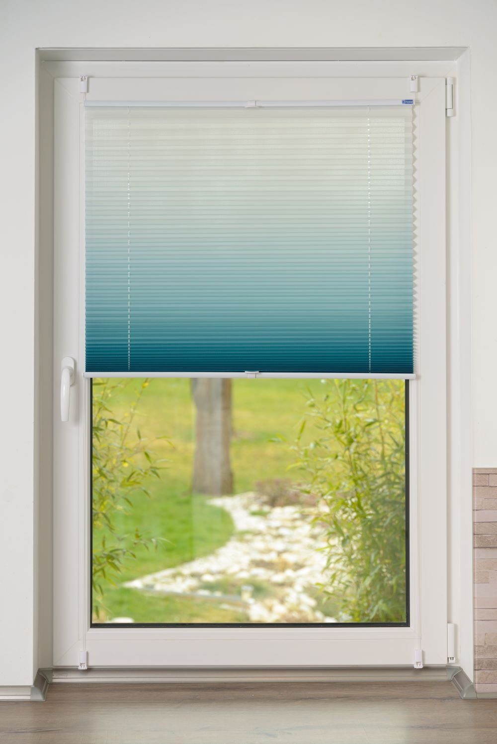 Plissee Farbverlauf `Sunrise´, K-HOME, verspannt, Klemmfix, mit effektvollen Farbverlauf moderne optik, ohne Bohren oder Schrauben