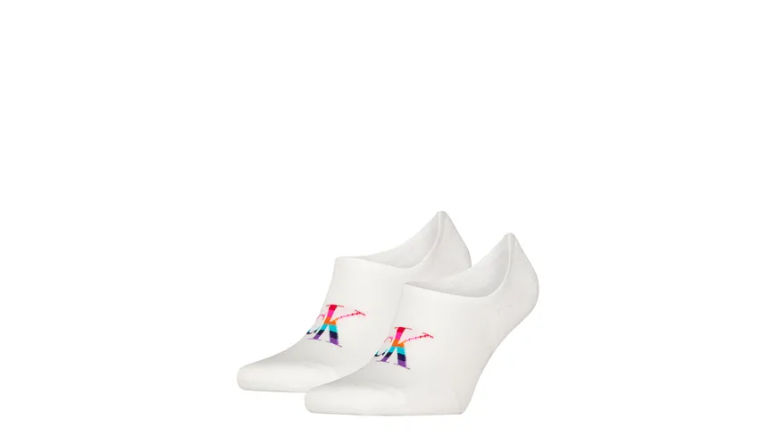 Calvin Klein Jeans Herren Füßlinge Hight Cut Pride 2er Pack white