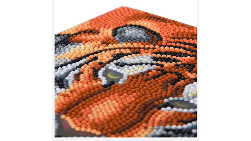 Craft Buddy - Crystal Art Diamond Painting Card Kit Tiger, 18 x 18 cm