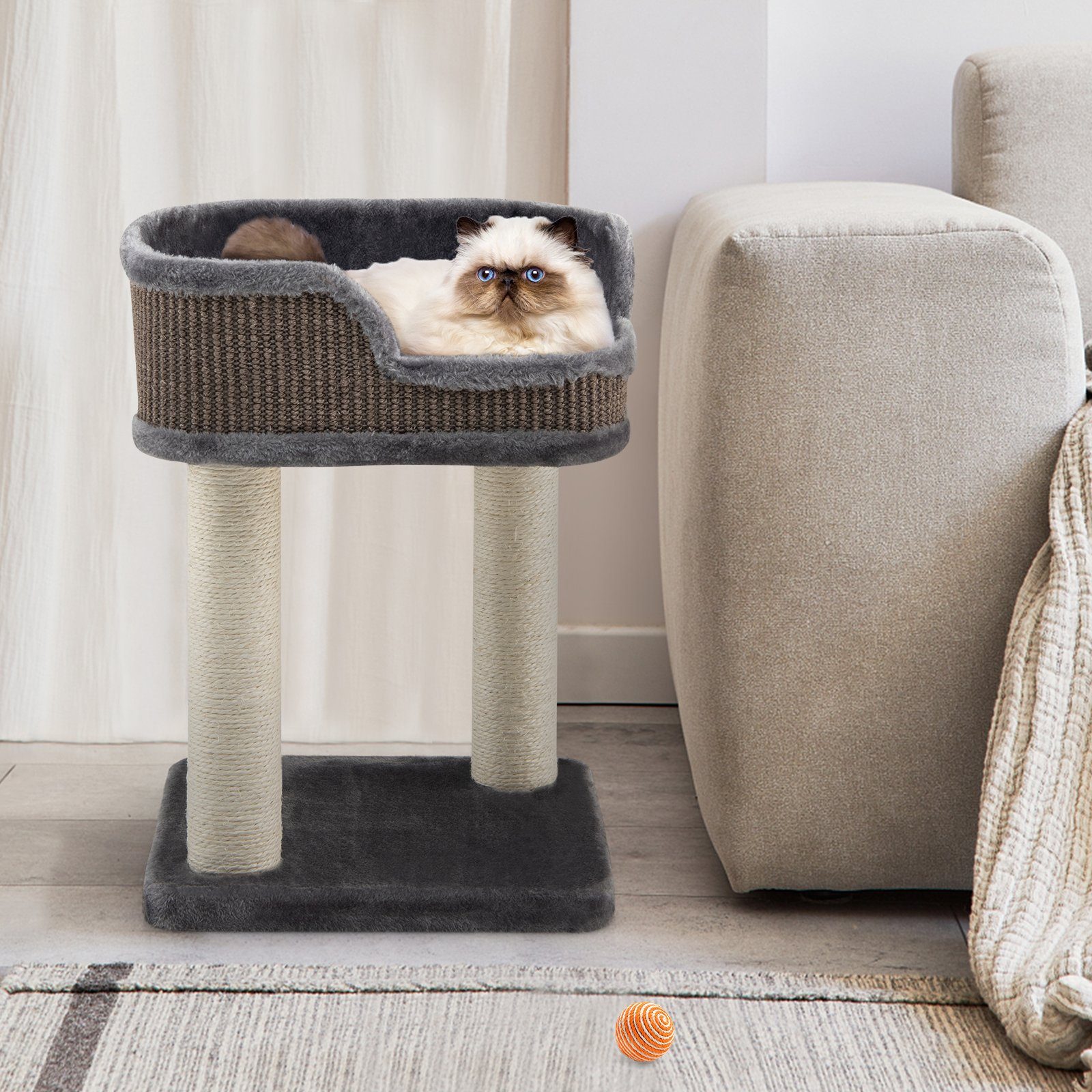 COSTWAY Kratzbaum Katzenbaum, mit Kratzpfosten