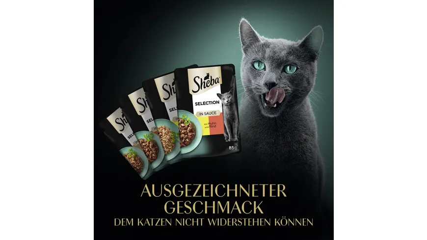 SHEBA® Selection in Sauce Herzhafte Komposition Portionsbeutel 1020 g