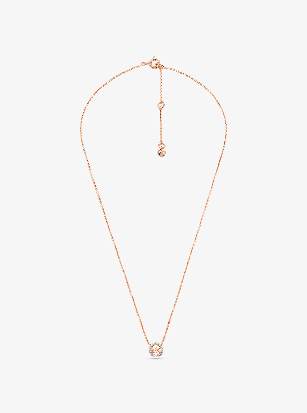 Fulton Halskjede med Pavé-logo og edelmetallbelagt sterlingsølv - ROSE GULL