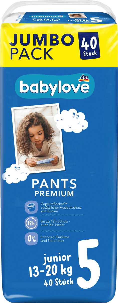 Baby Pants Premium Gr. 5 Junior (13-20 kg), Jumbo Pack, 40 St