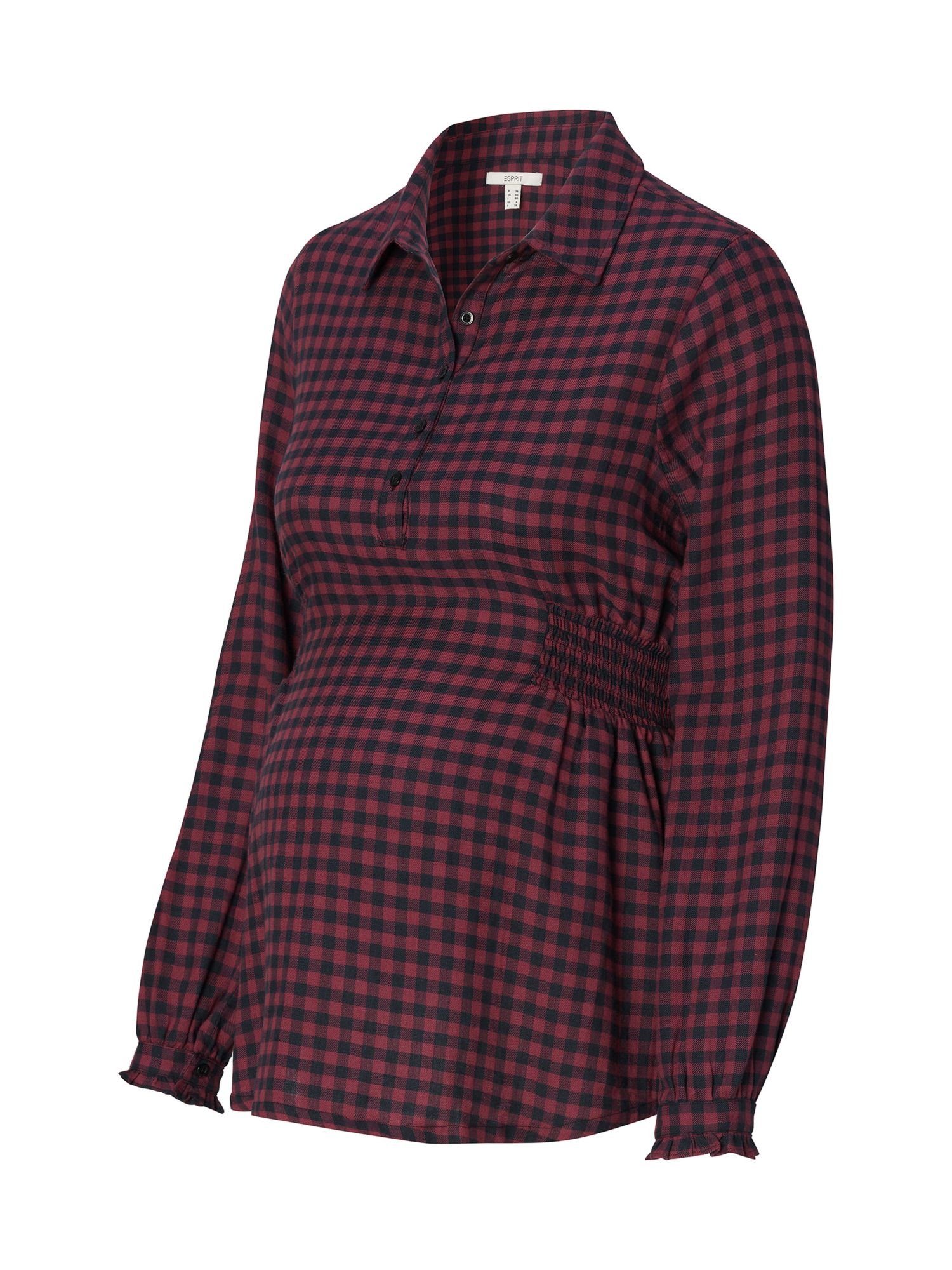ESPRIT maternity Umstandsbluse Karierte Flanellbluse mit Stillfunktion