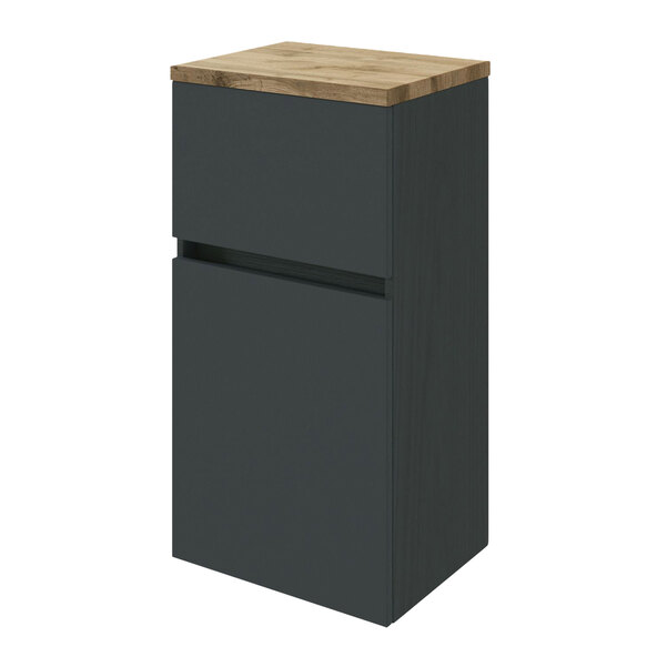 Unterschrank Bristol, 40 cm, matt grau/grafitgrau