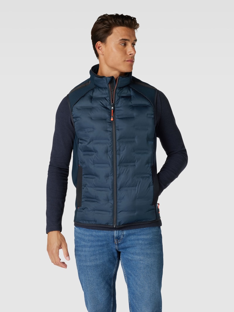 Steppweste mit Stehkragen in marineblau