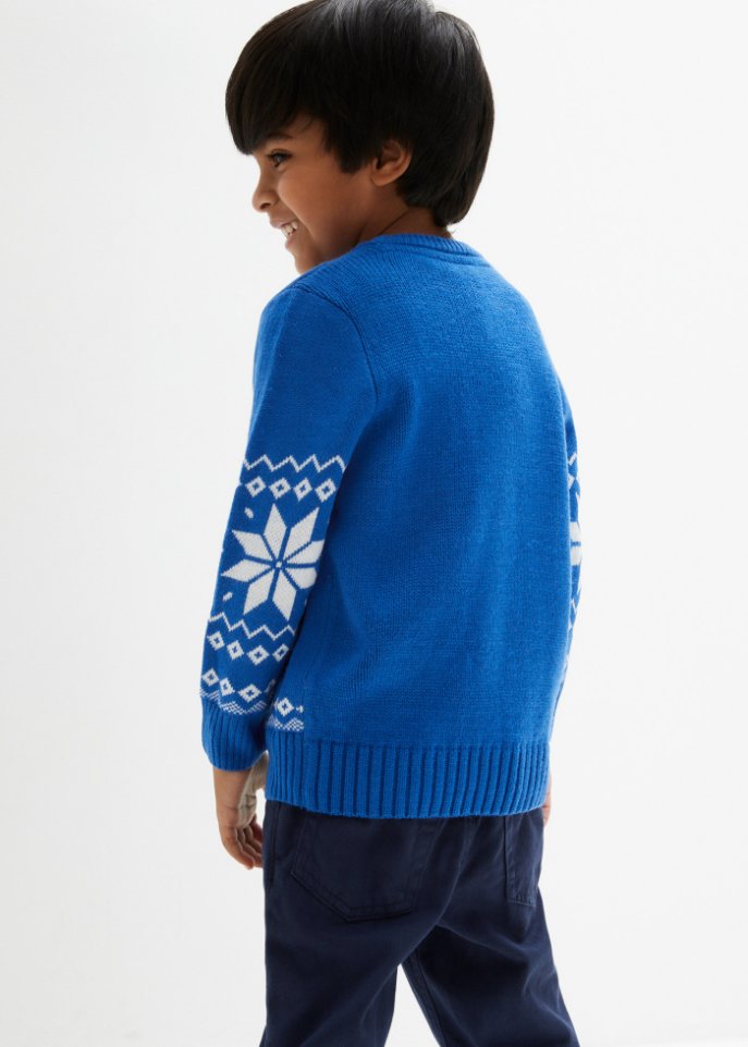 Jungen Baumwoll-Strickpullover