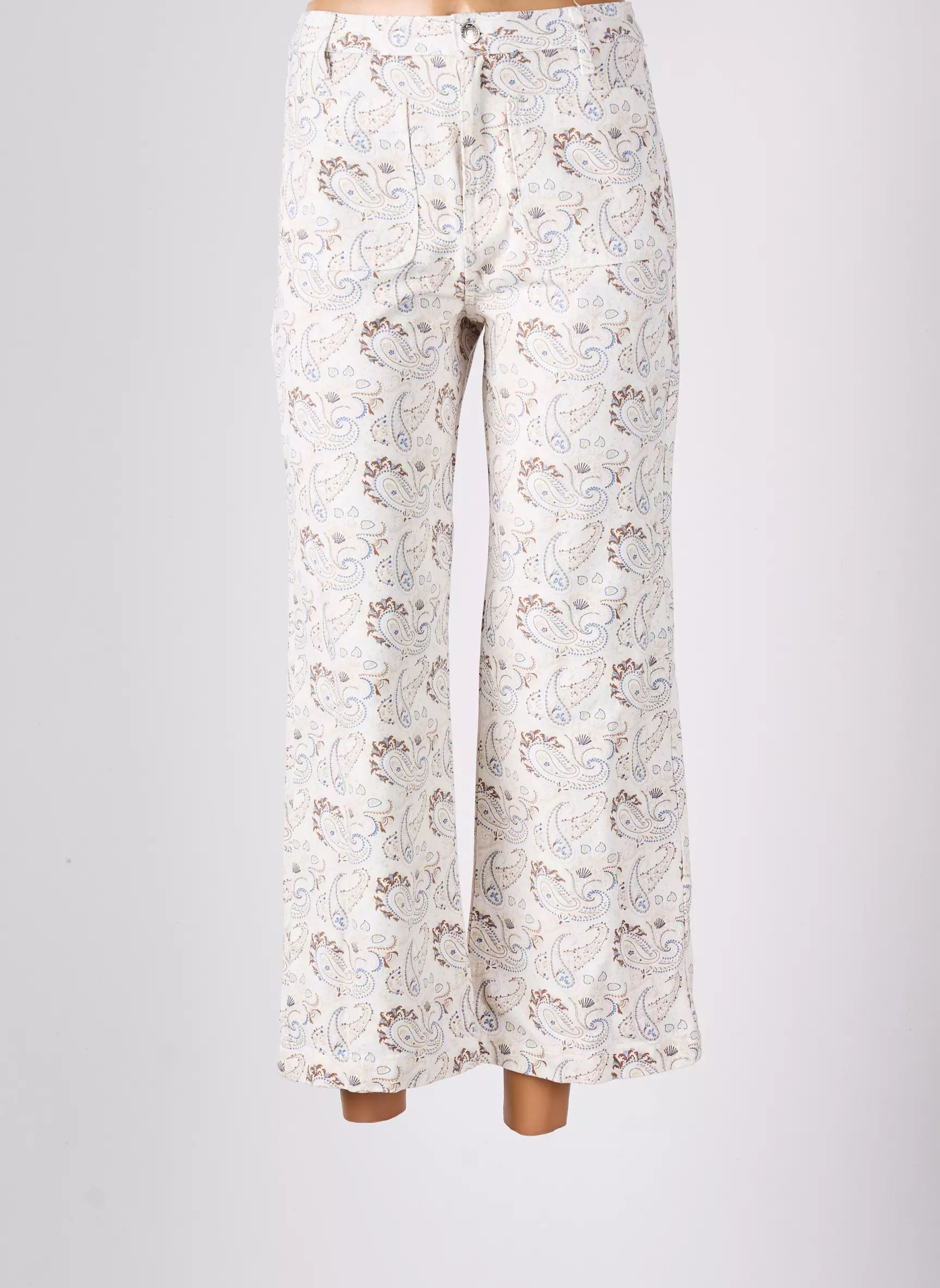 Cache Cache Pantalon7 8 Femme couleur beige