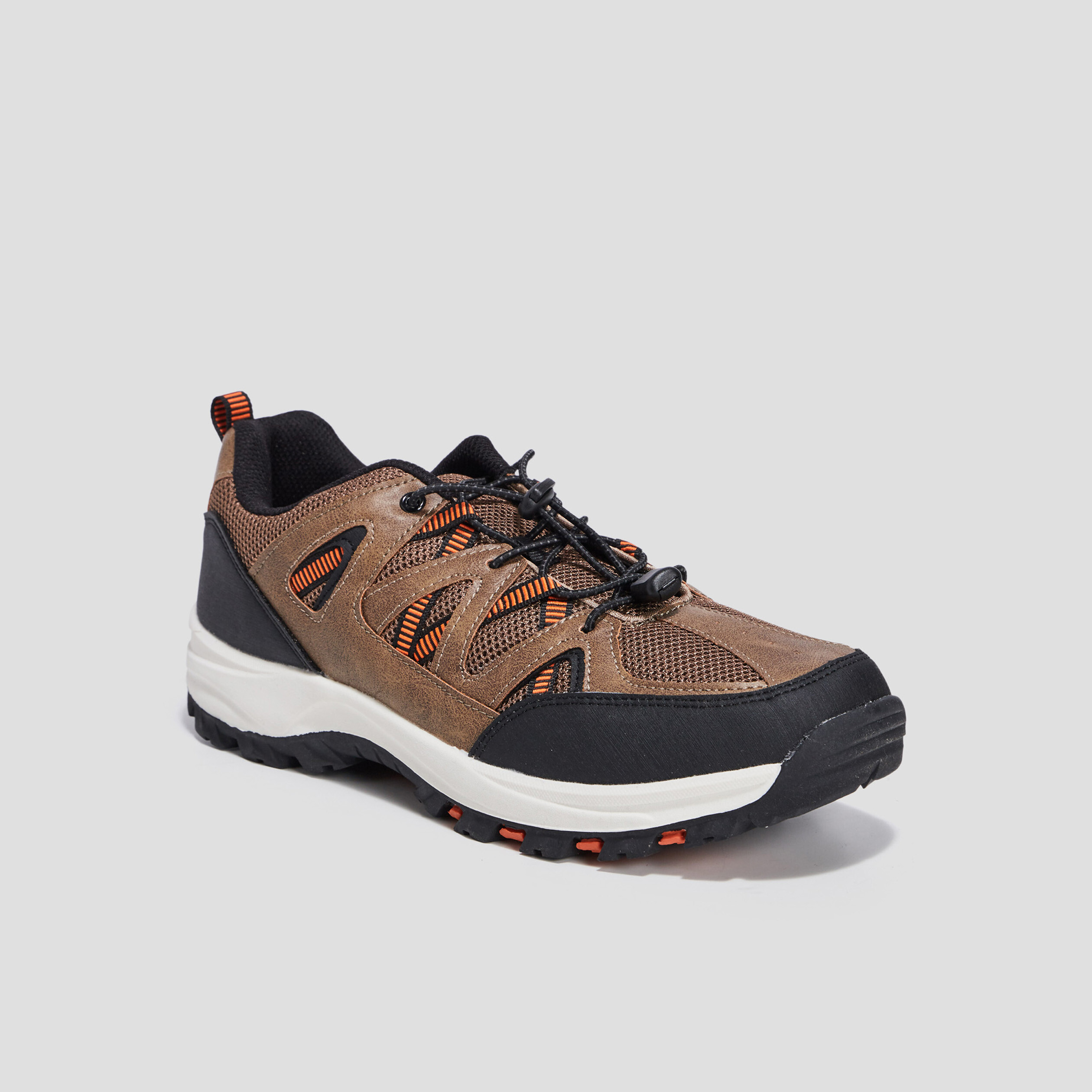 Baskets running à lacets marron homme | La Halle
