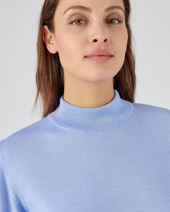 Pull col montant pure laine mérinos