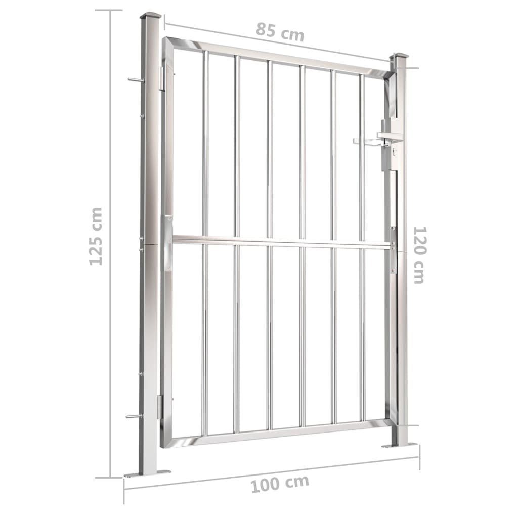 vidaXL Gartentor Gartentor 100x125 cm Edelstahl