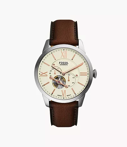 Fossil Uhr Townsman Multifunktionswerk Leder braun