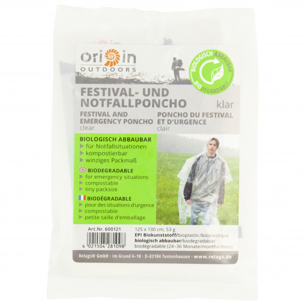 Origin Outdoors - Festival Notfall-Poncho - Regenjacke