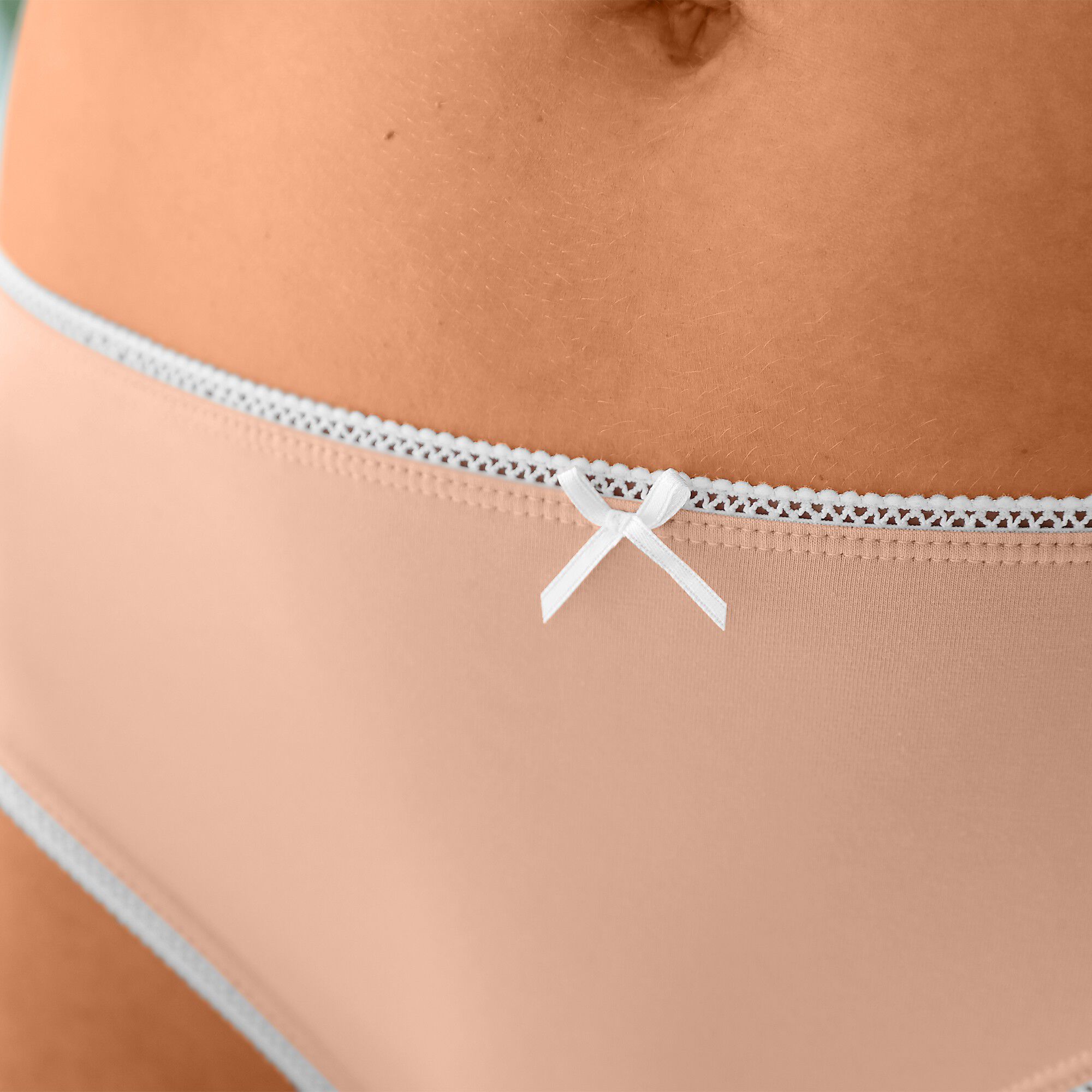 Slip coton forme midi imprimé motif à pois assortis – Lot de 4