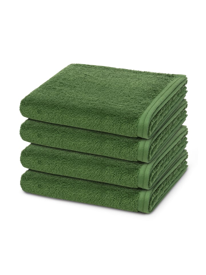 Vossen 4 X Handtuch im Set Vegan Life in Clover günstig kaufen 50 x 100 cm