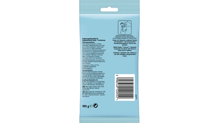 Frolic™ Rodeo™ Twistos™ Beutel mit Rind 105 g