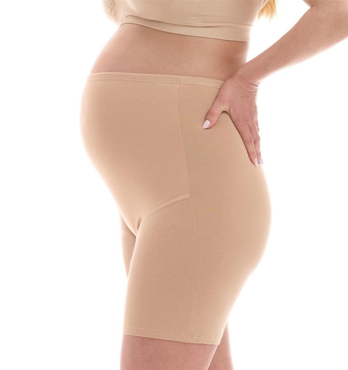 Herzmutter Umstandsslip Baumwoll-Mix - Schwangerschaft - Wäsche - Langbein (Einzelpack, 1-St) Schwangerschaftsslip - Überbauch-Shorts