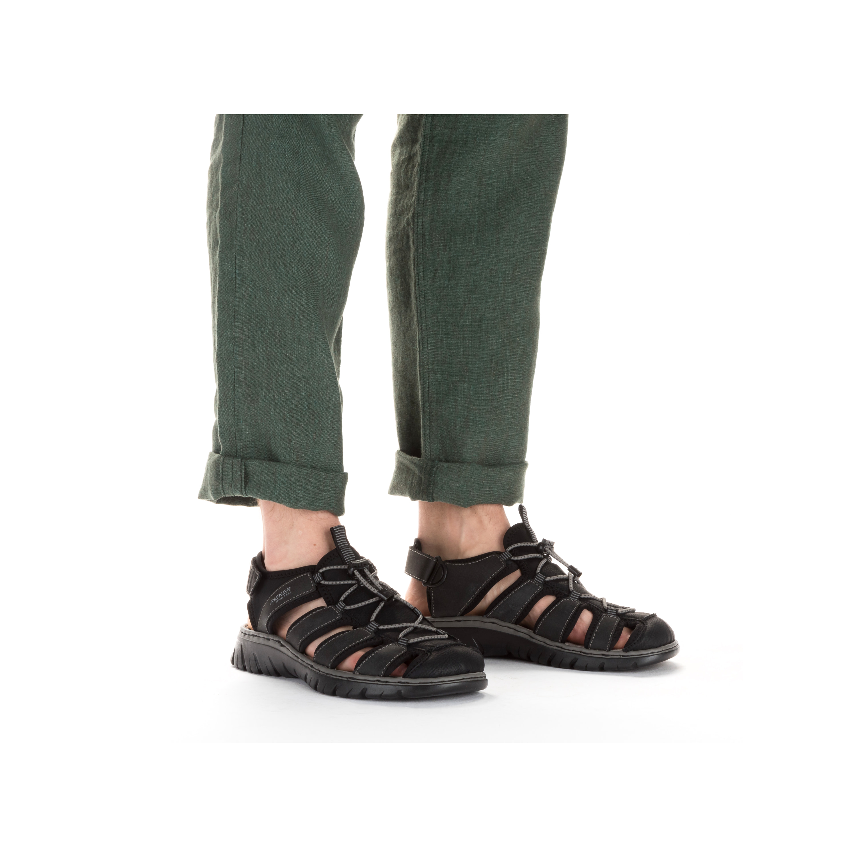 Rieker Herren Trekkingsandalen graphitschwarz