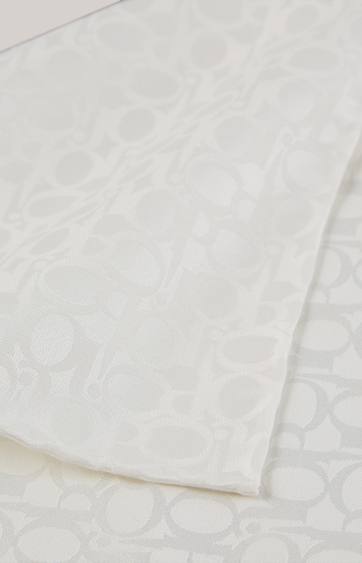 Einstecktuch in Offwhite