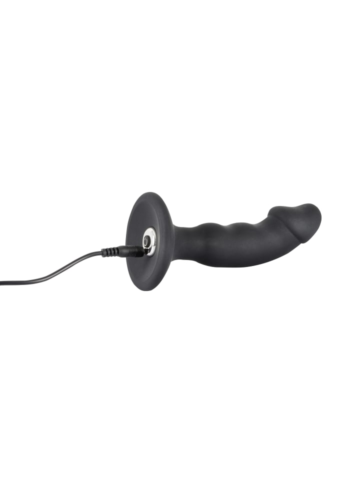 Black Velvets vibrierender Analplug Black Velvets Rechargeable Plug in schwarz günstig kaufen 14 cm