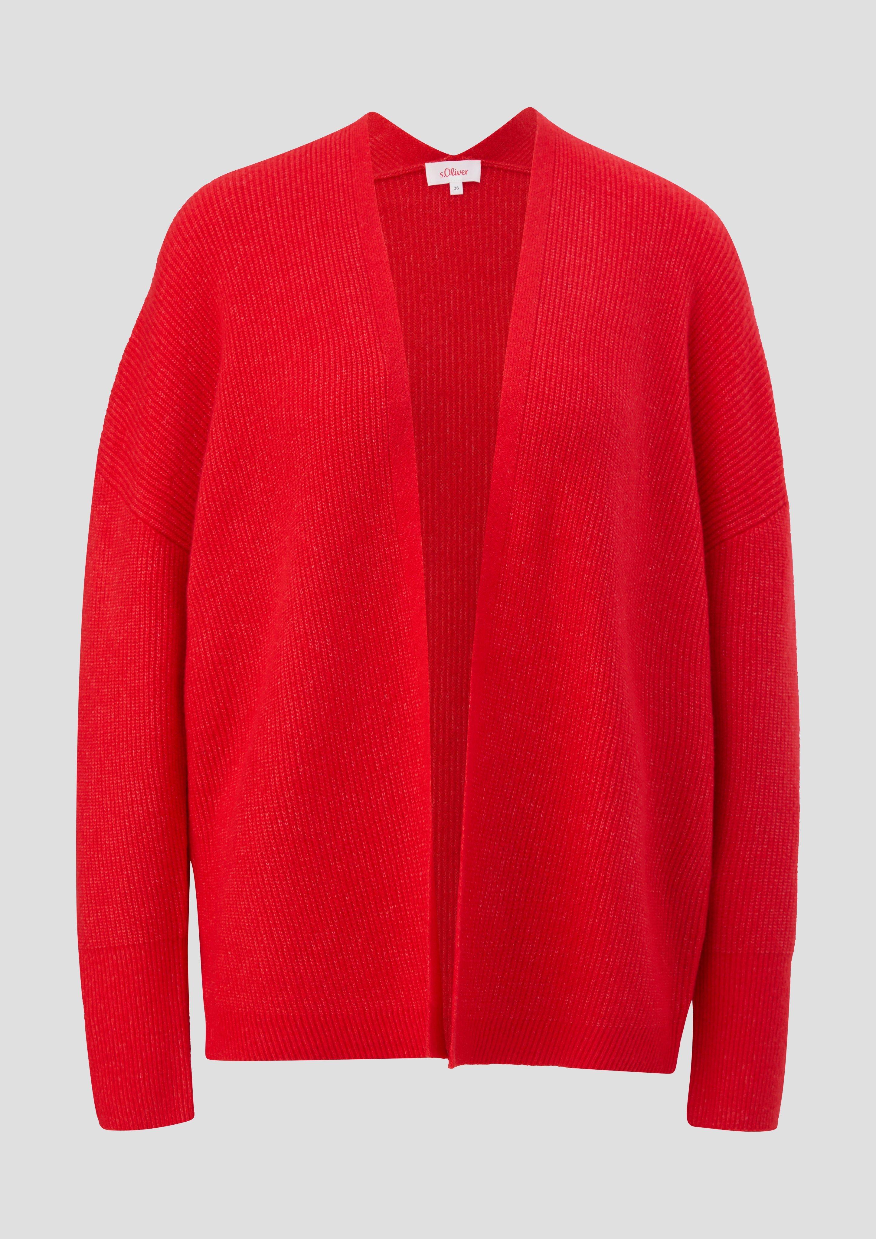 Verschlussloser Cardigan aus weichem Wollmix  2139099-3074