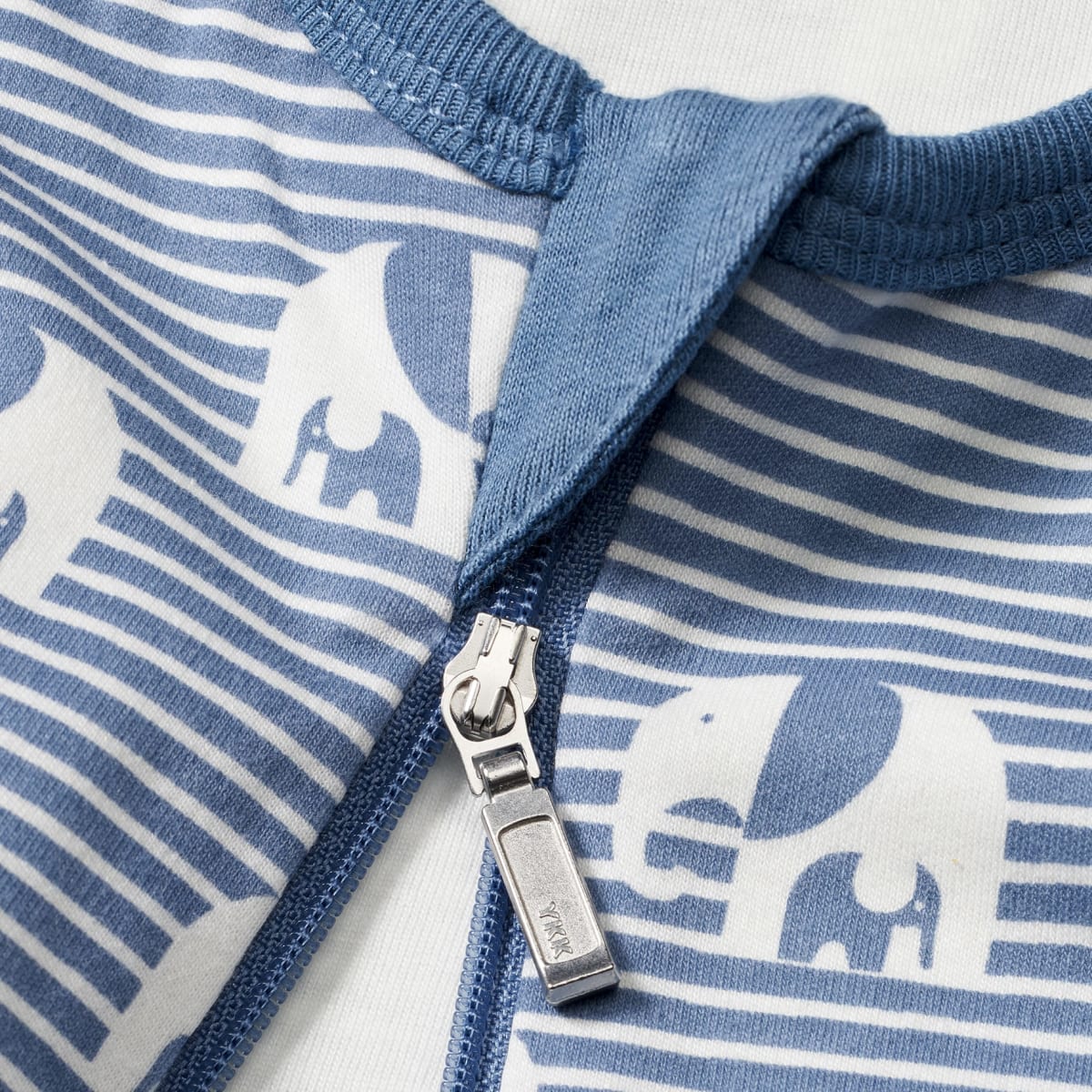 Schlafsack 1 TOG, mit Elefanten-Muster, blau, 70 cm, 1 St