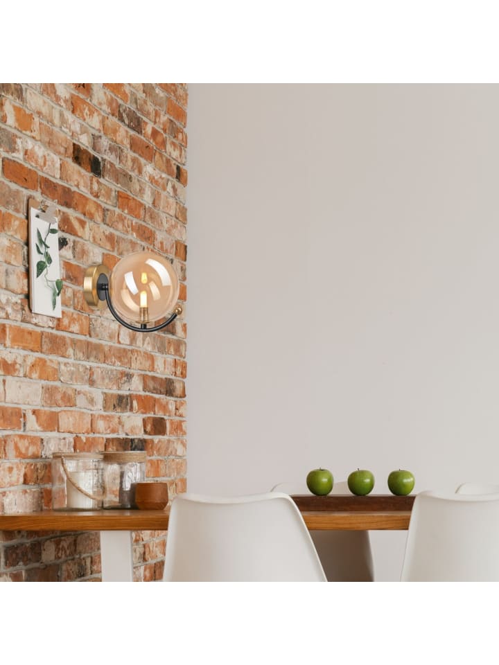Licht-Erlebnisse Wandlampe in Gold Schwarz günstig kaufen onesize