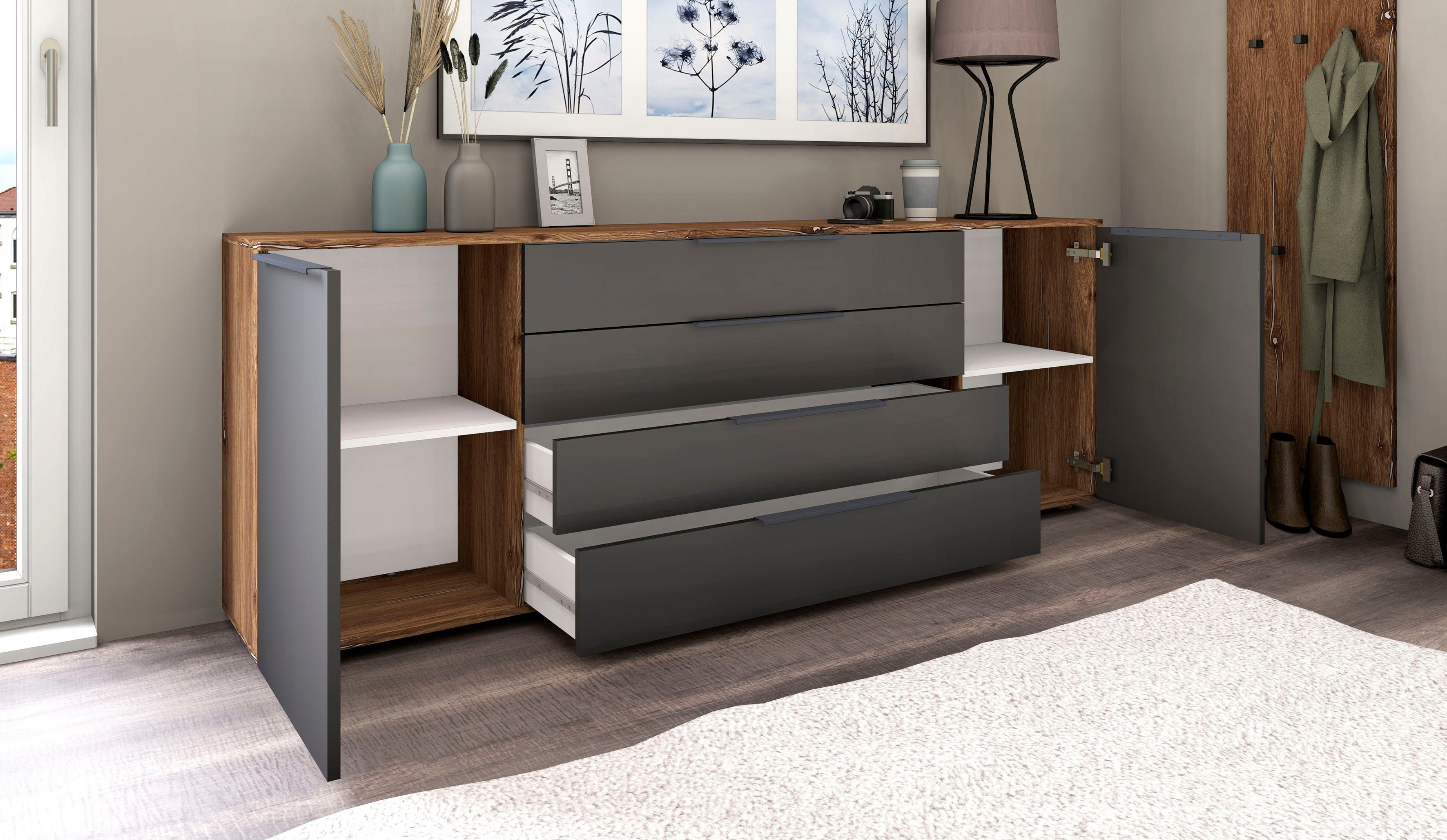 borchardt Möbel Sideboard Tom, Breite 200 cm