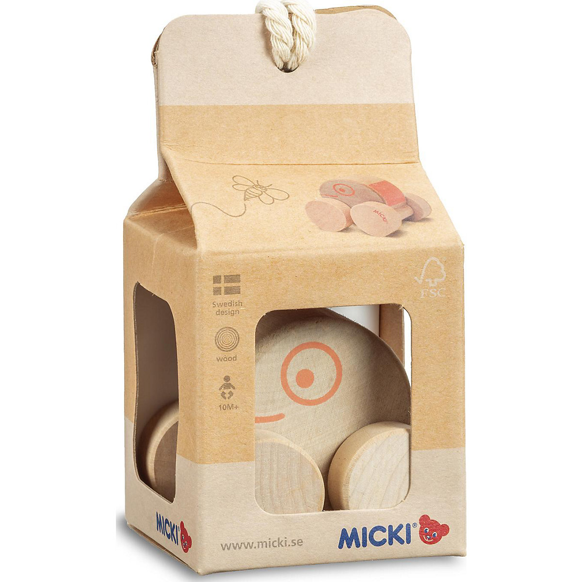 Mini Holz-Auto, rund