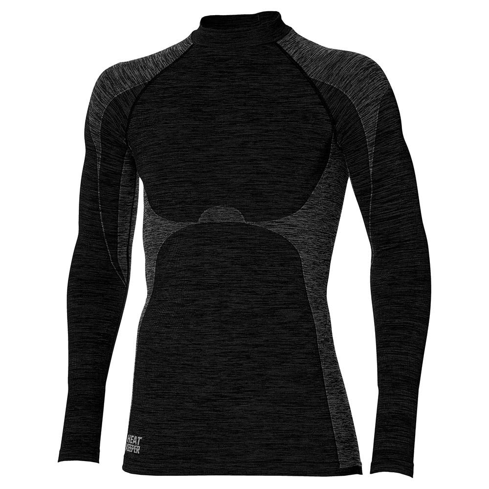 Heat Keeper Premium schwarz melange Herren Langarm-Thermoshirt