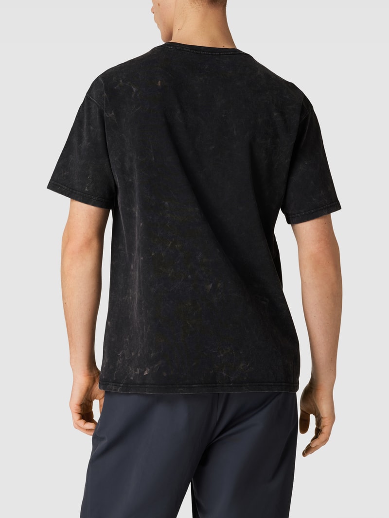 T-Shirt mit Allover-Muster in schwarz