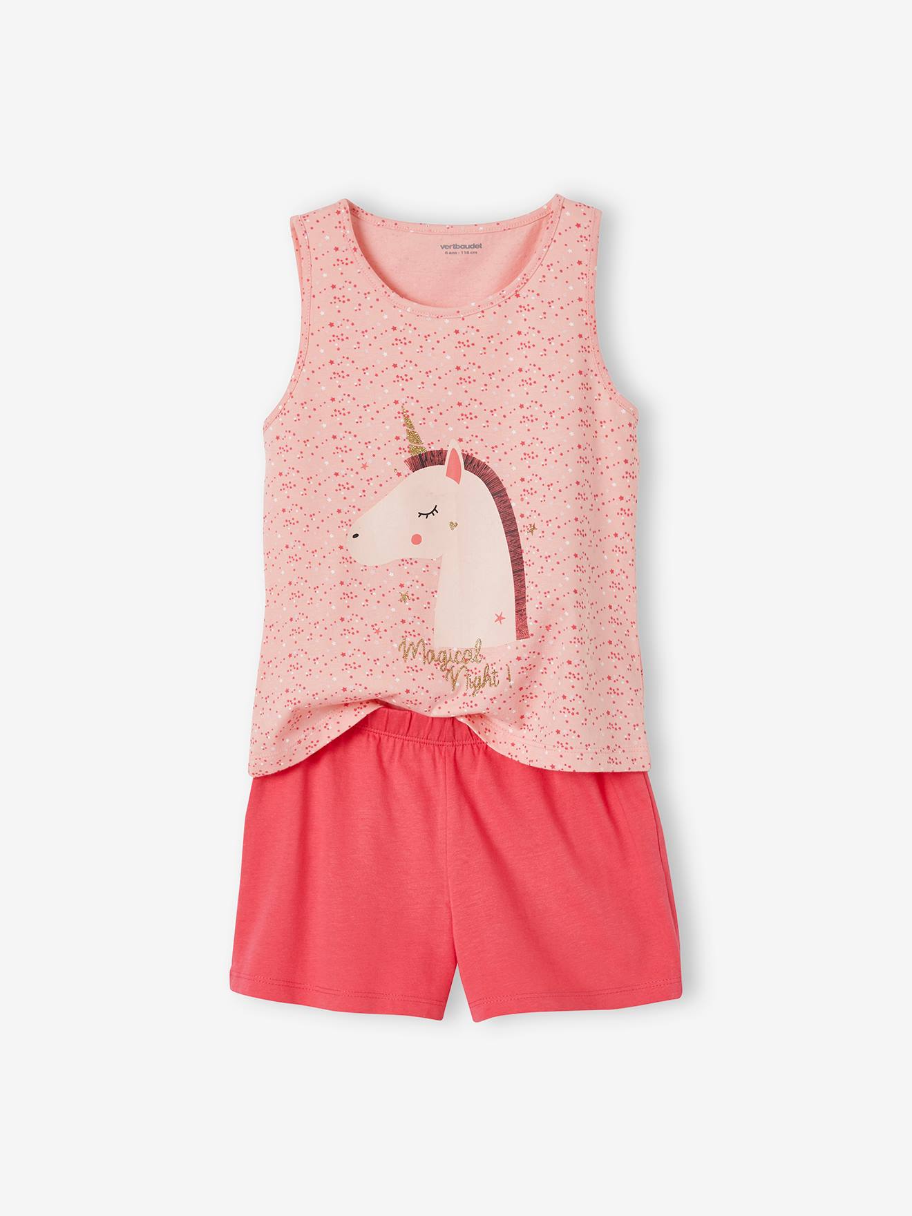 Lot de 2 pyjashorts fille lot rose
