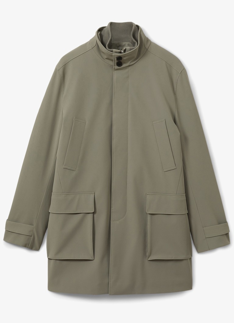 Parka Reiss Player z pikowaniem i kieszeniami z klapkami
