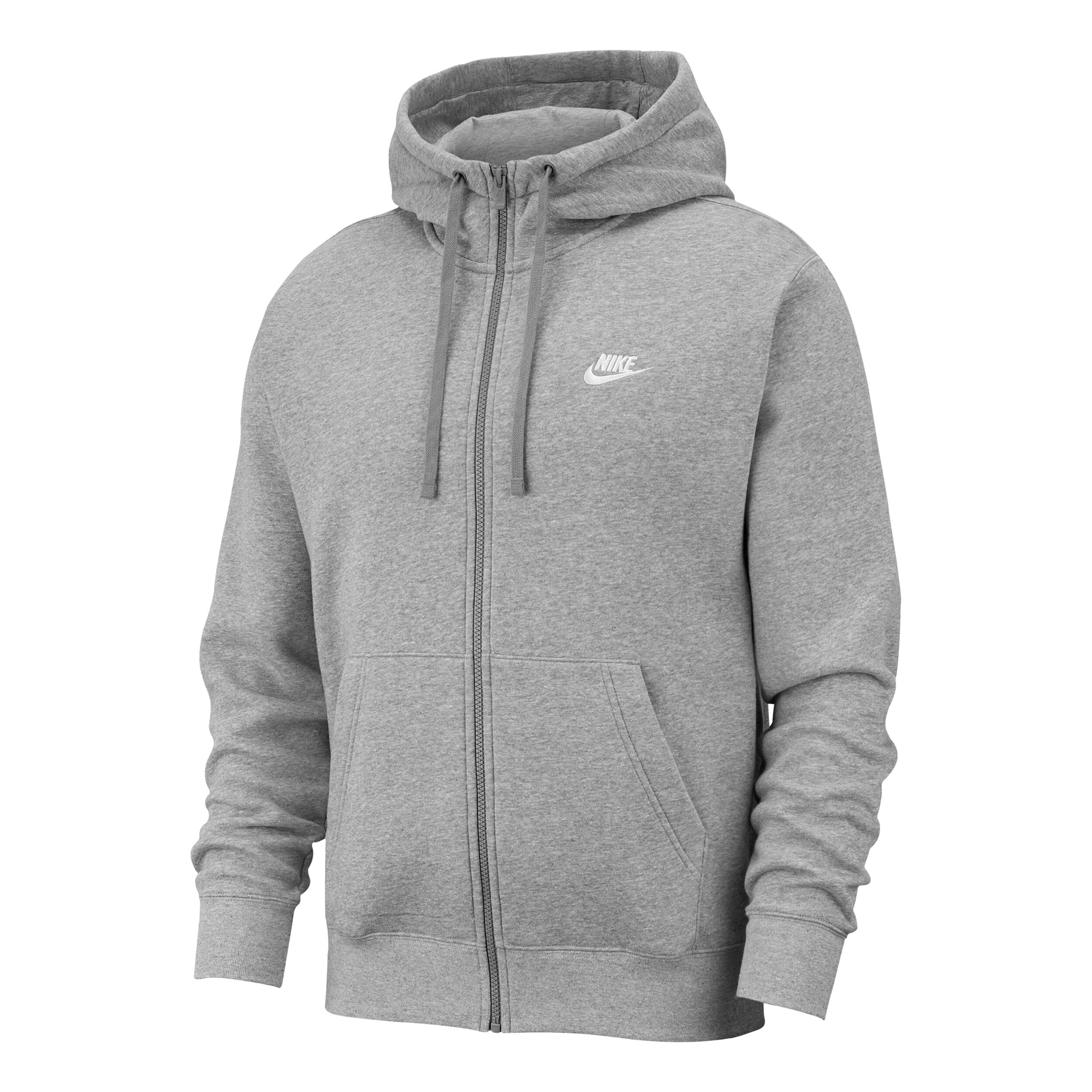 Sportswear Club Sweatjacke Herren - Hellgrau, Weiß