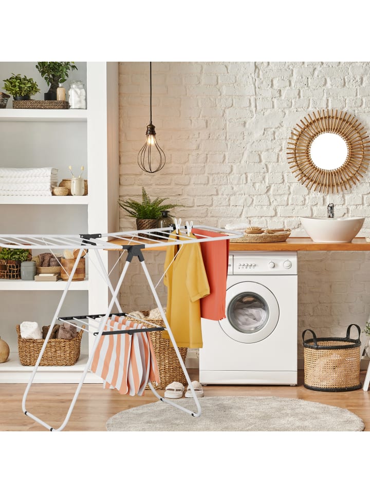relaxdays Wäscheständer in Weiß günstig kaufen onesize